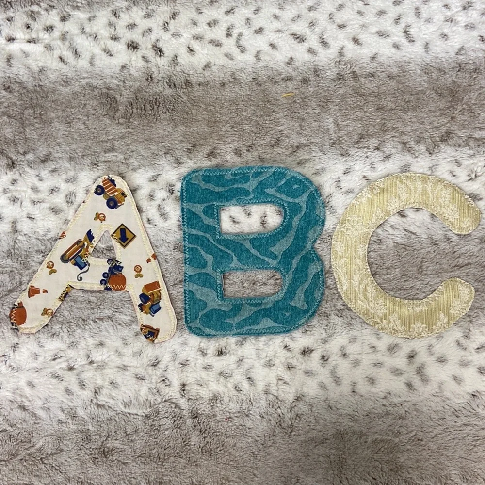 Handmade felt fabric alphabet letters sensory toy preschool educational play